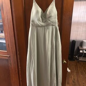 Azazie Sage Green Maxi Dress